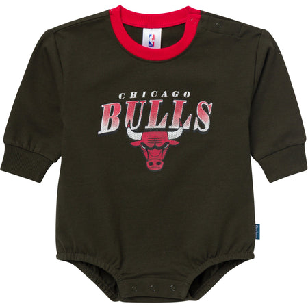 Baby Neutral Chicago Bulls Sweatshirt Bubble Romper