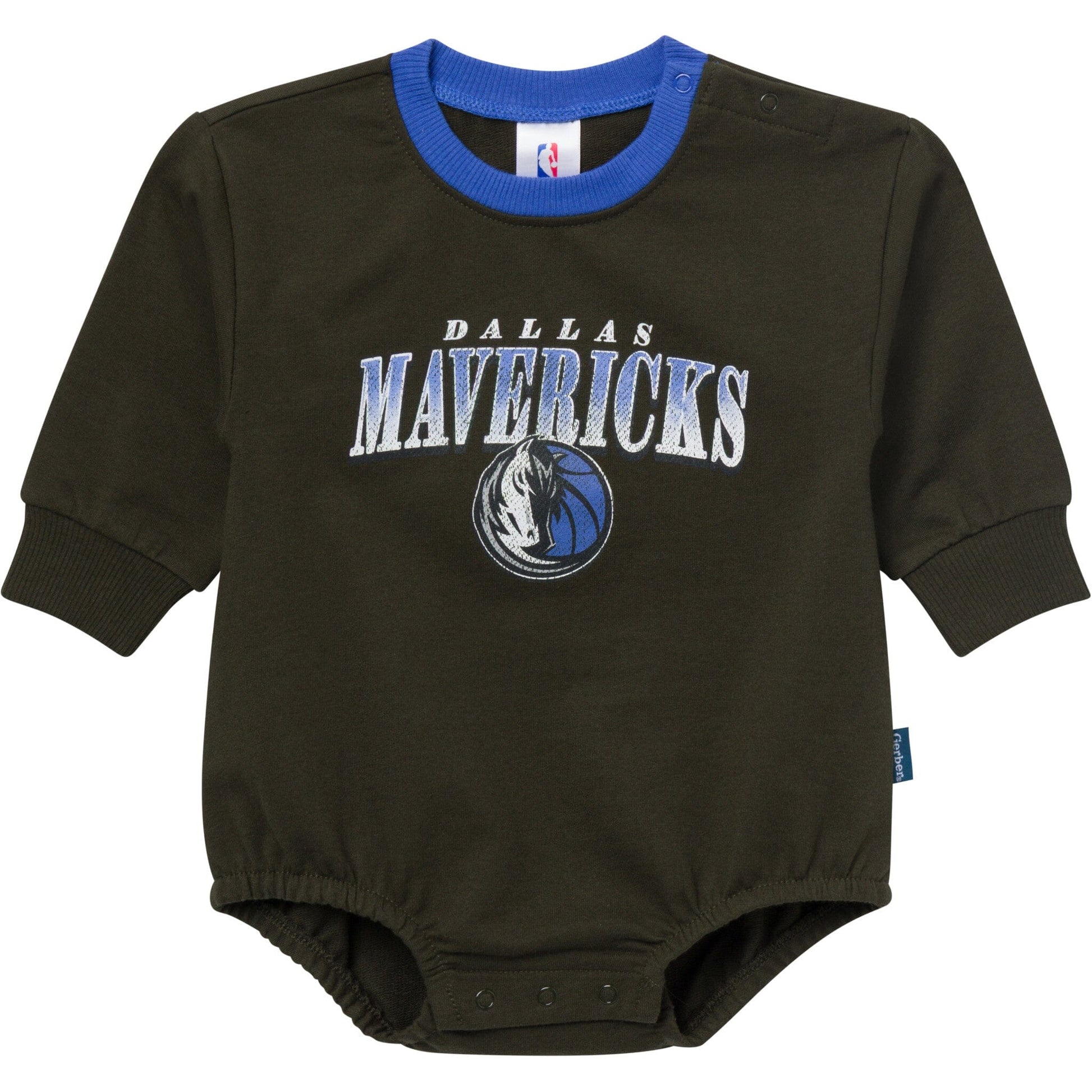 Baby Neutral Dallas Mavericks Sweatshirt Bubble Romper Rompers Gerber® 