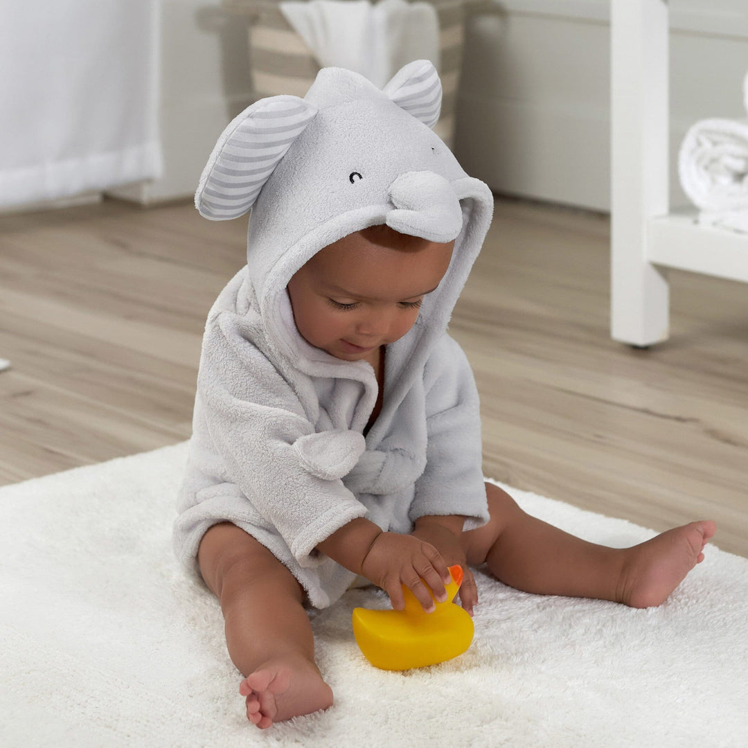 Baby Neutral Grey Elephant Robe