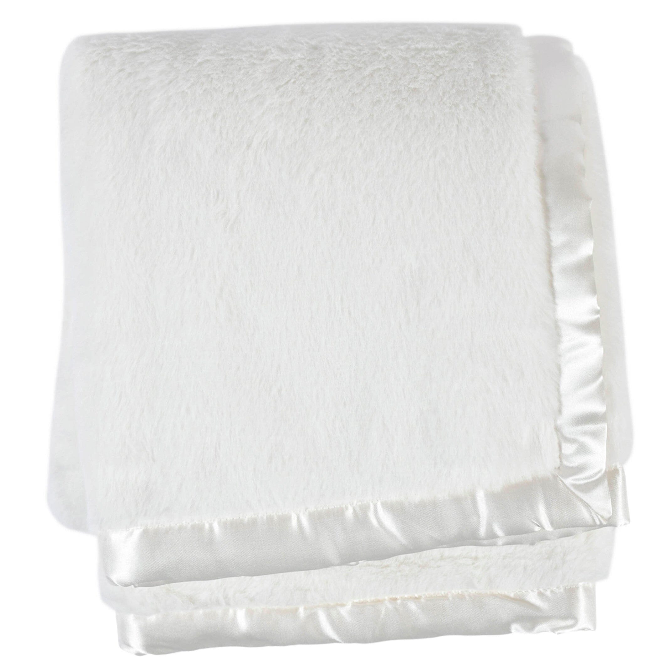 Embroidered Neutral Ivory Plush Blanket