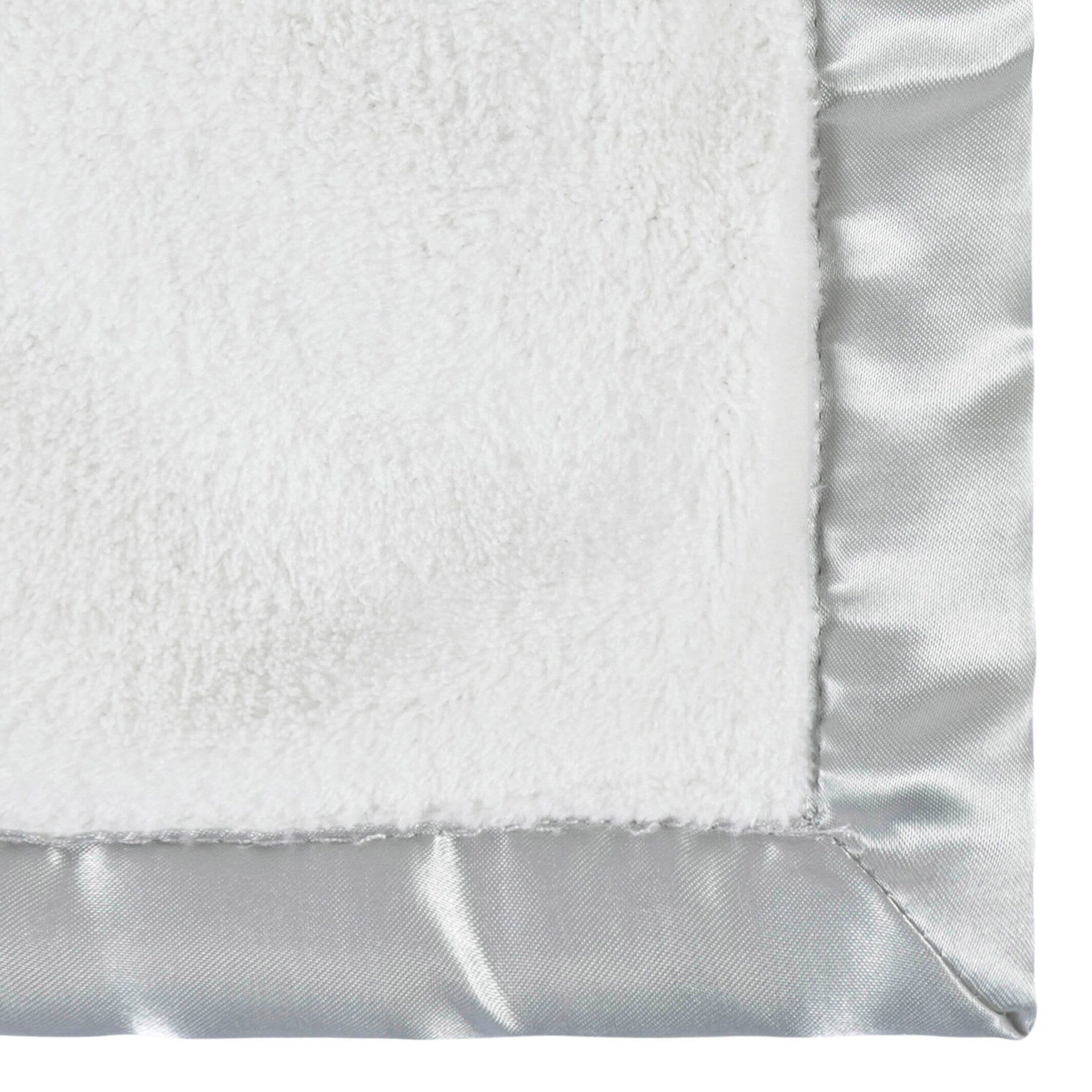 Embroidered Neutral Light Gray Security Blanket