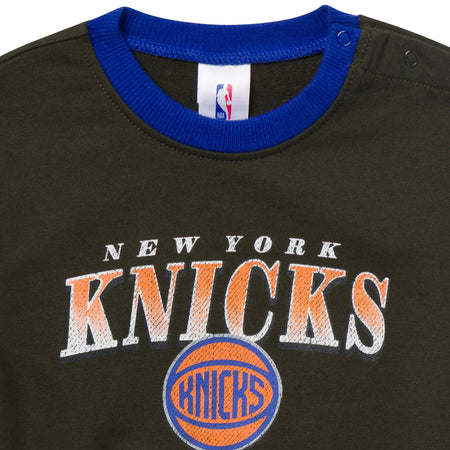 Baby Neutral New York Knicks Sweatshirt Bubble Romper
