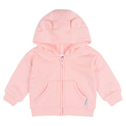Baby Neutral Pink Zip Front Sweatshirt Outerwear Gerber® 