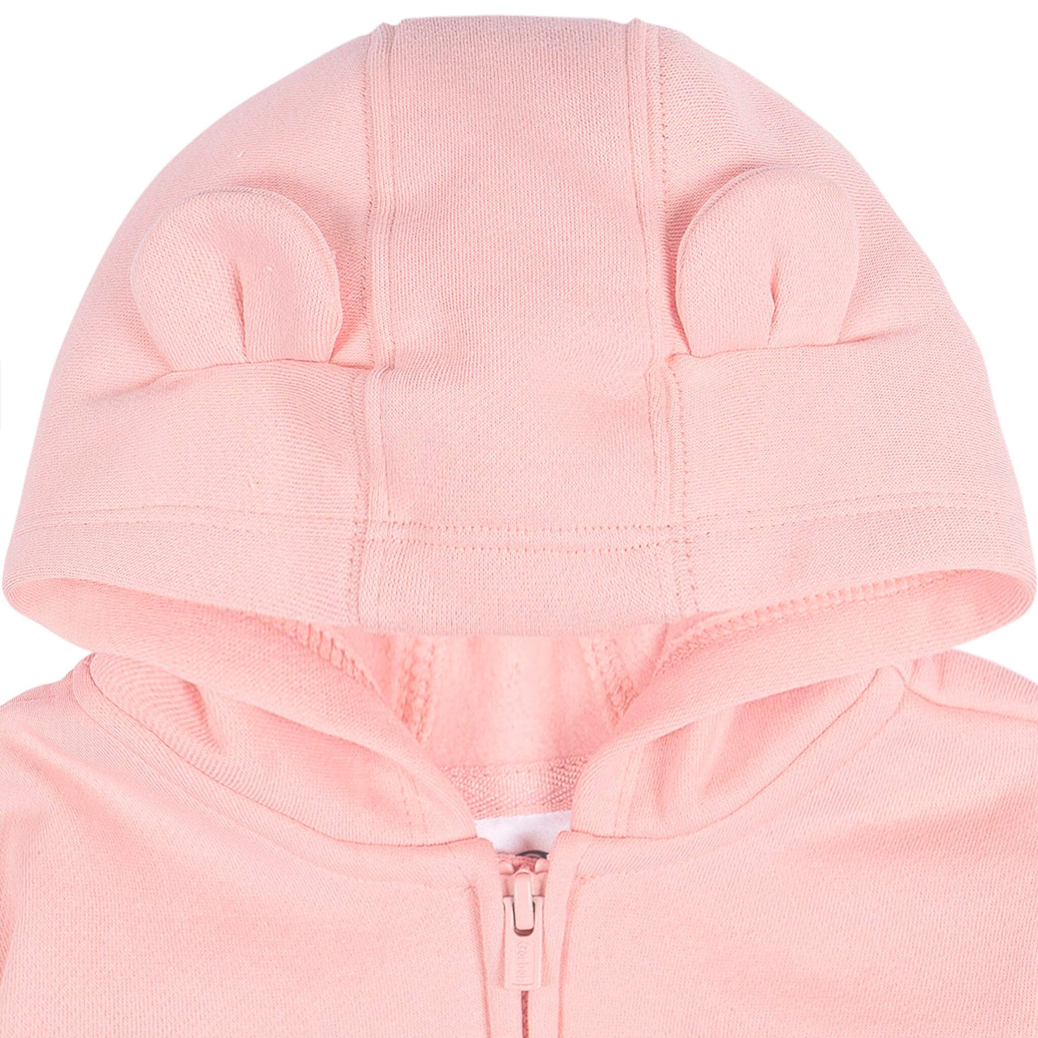 Baby Neutral Pink Zip Front Sweatshirt Outerwear Gerber® 
