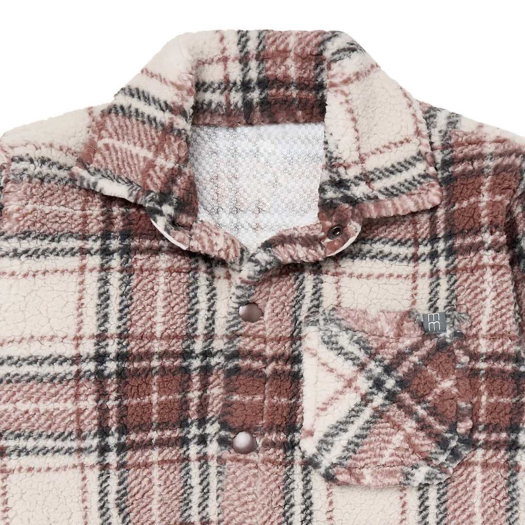 Baby Boys Gray and Brown Plaid Sherpa Jacket Outerwear Gerber® 