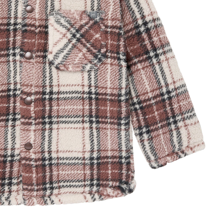 Baby Boys Gray and Brown Plaid Sherpa Jacket Outerwear Gerber® 