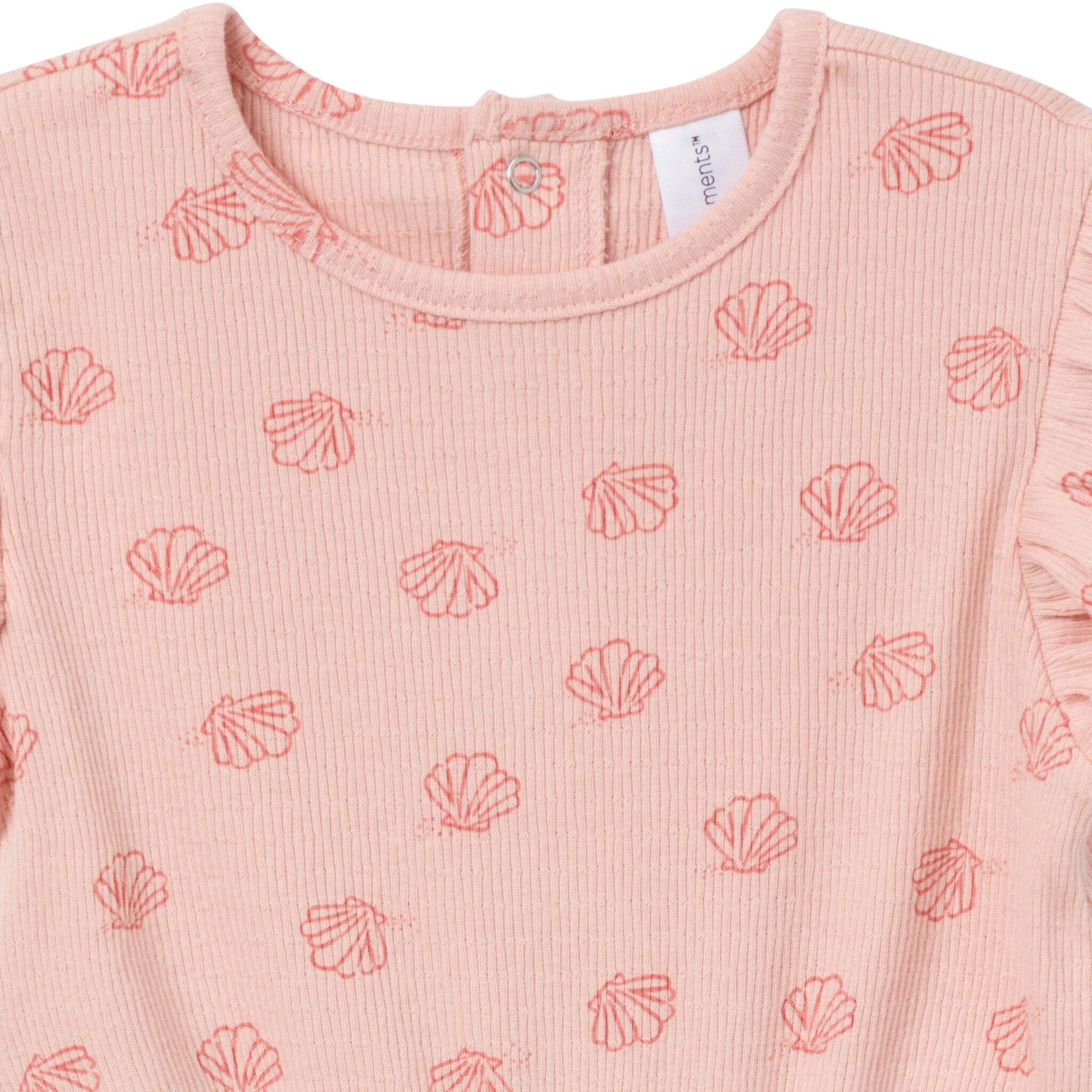 Infant & Toddler Girls Rose Seashells Flutter Sleeve Romper rompers Modern Moments™ by Gerber® 