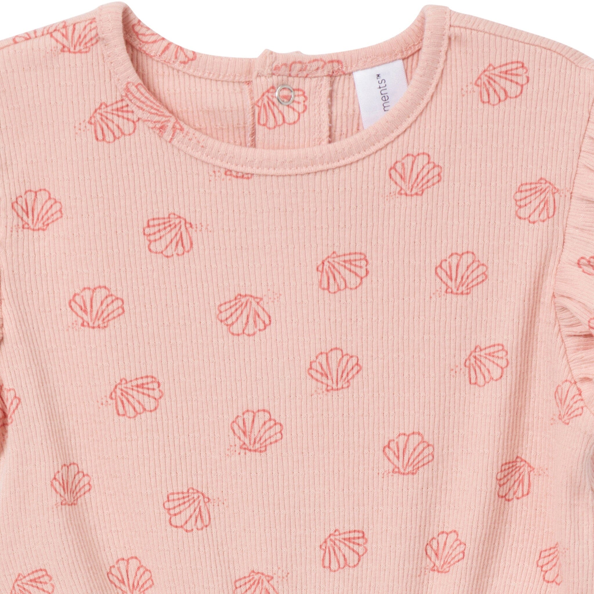 Infant & Toddler Girls Rose Seashells Flutter Sleeve Romper rompers Modern Moments™ by Gerber® 