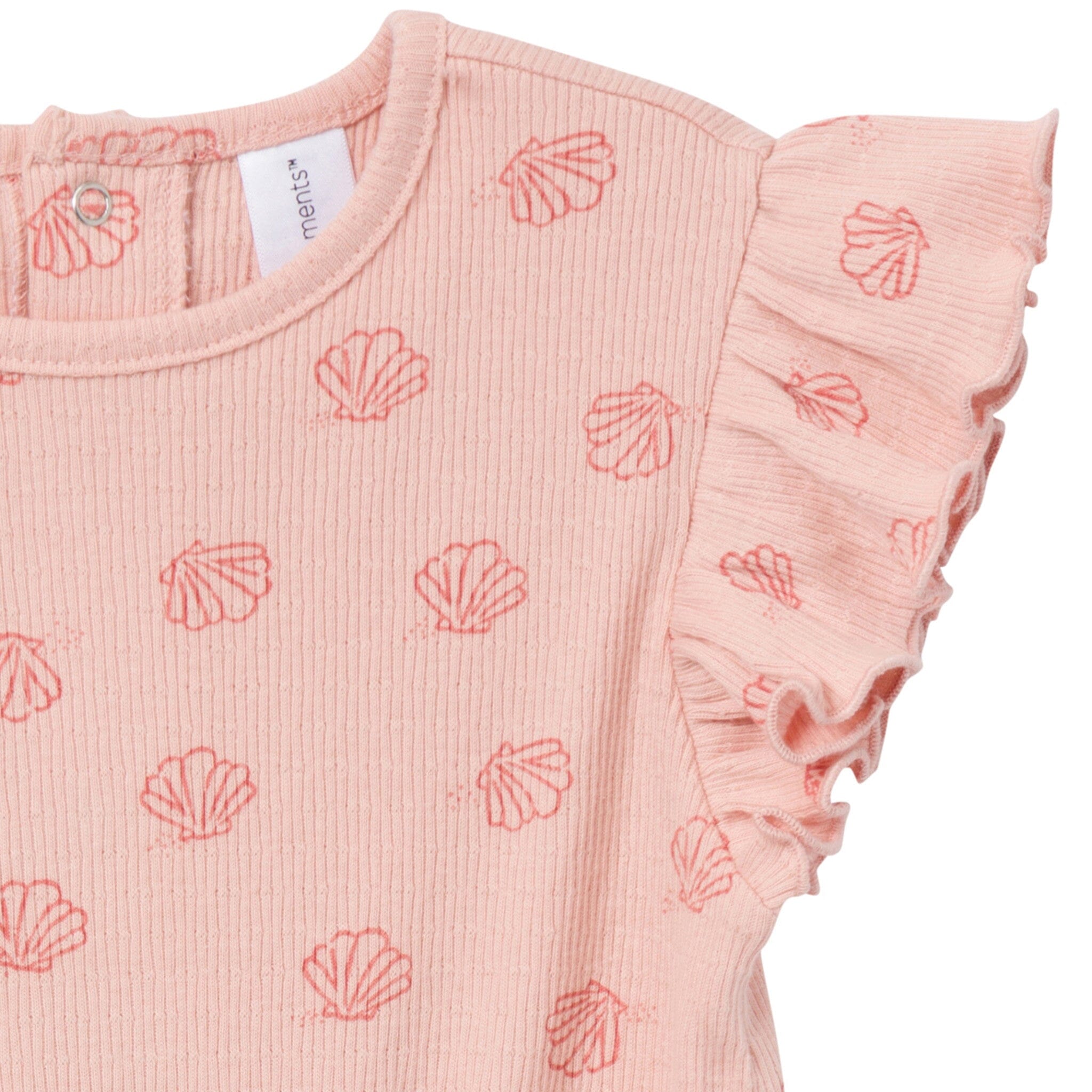 Infant & Toddler Girls Rose Seashells Flutter Sleeve Romper rompers Modern Moments™ by Gerber® 
