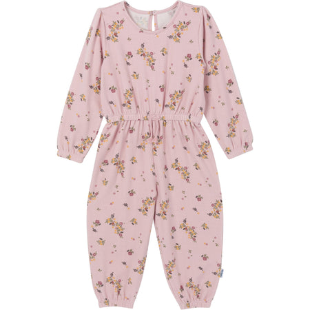 Toddler Girls Pink Floral Hacci Jumpsuit