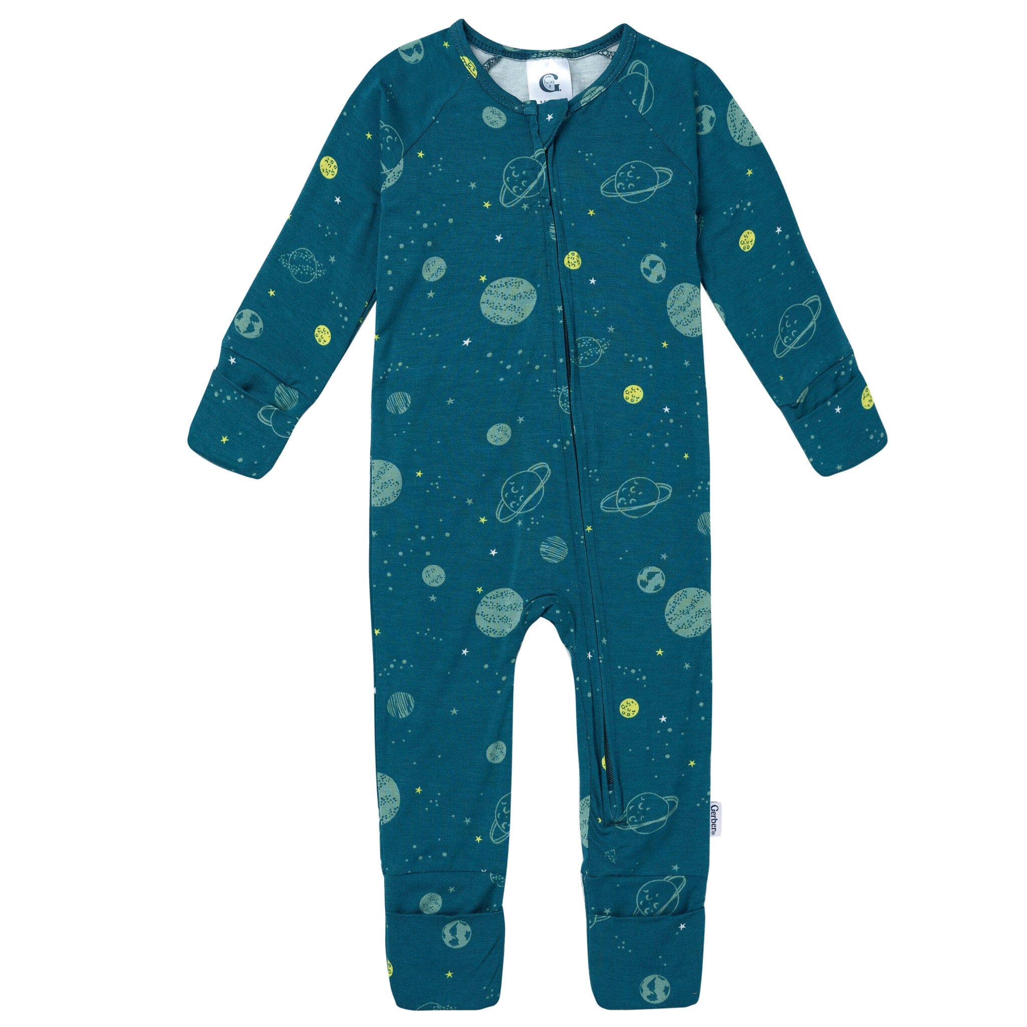 Baby & Toddler Boys Blue Space Snug Fit Footless Pajamas Sleepwear Gerber® 