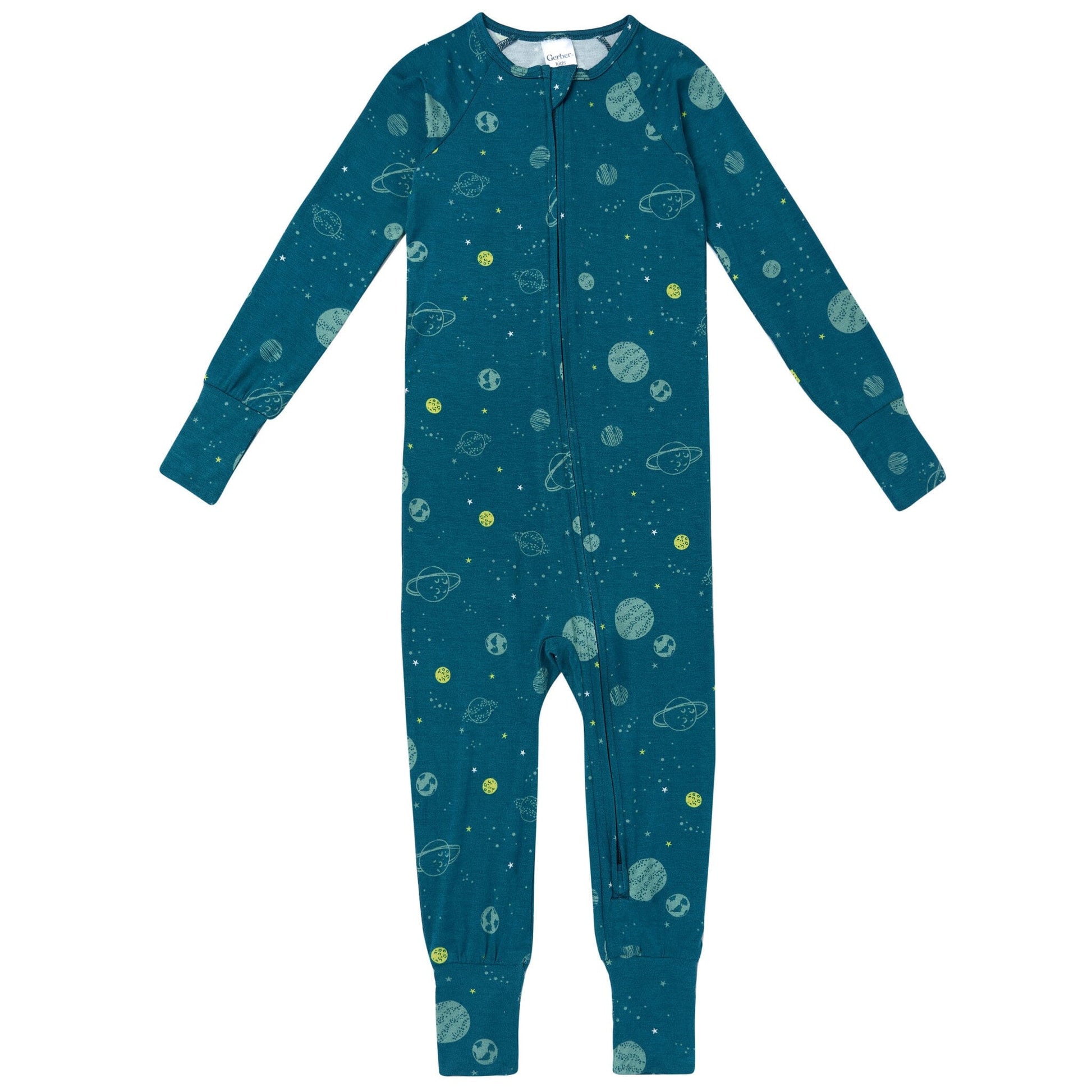 Baby & Toddler Boys Blue Space Snug Fit Footless Pajamas Sleepwear Gerber® 