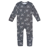 Baby & Toddler Girls Gray Bow Snug Fit Footless Pajamas Sleepwear Gerber® 