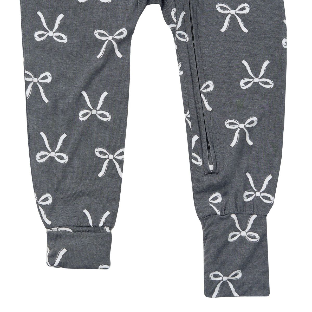 Baby & Toddler Girls Gray Bow Snug Fit Footless Pajamas Sleepwear Gerber® 