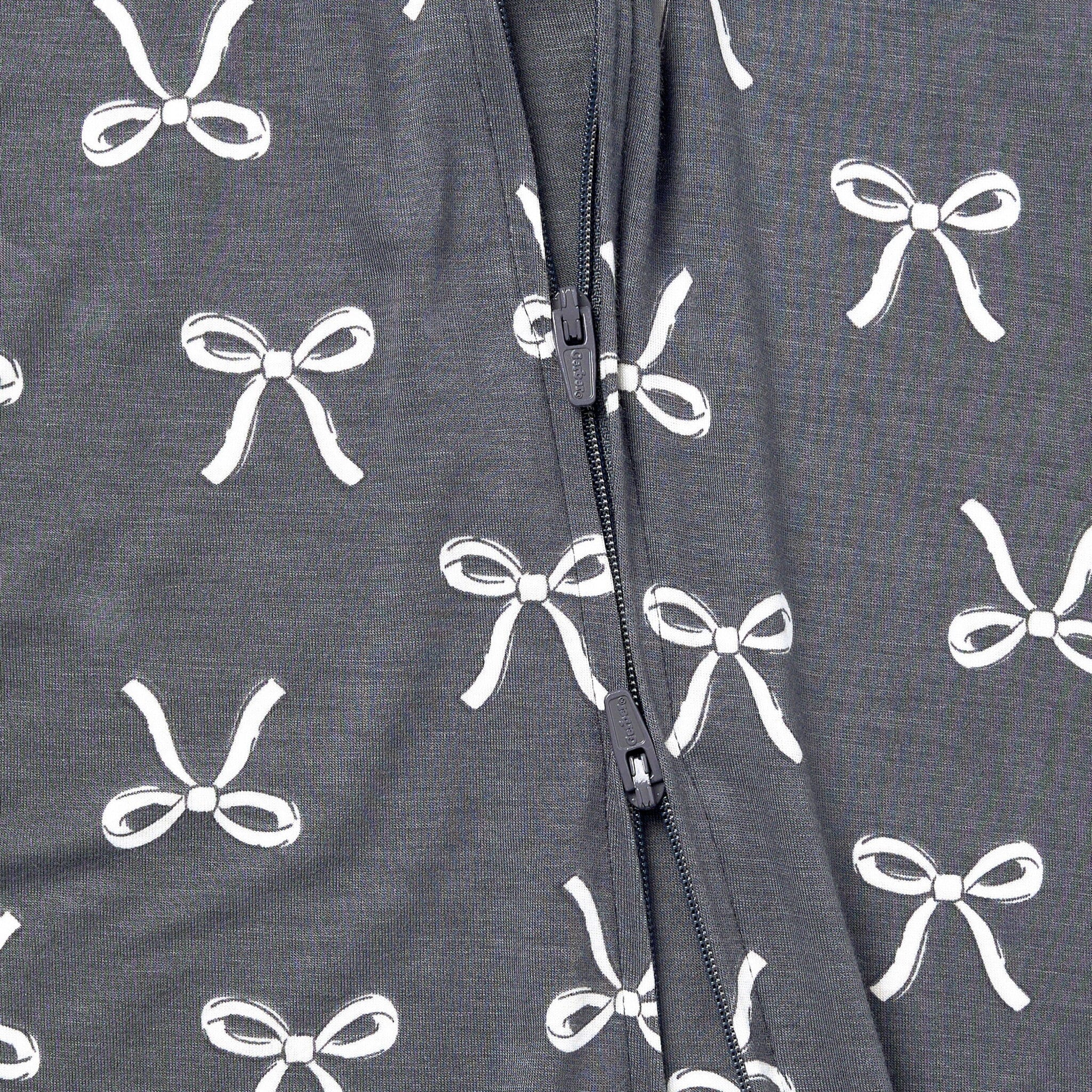 Baby & Toddler Girls Gray Bow Snug Fit Footless Pajamas Sleepwear Gerber® 