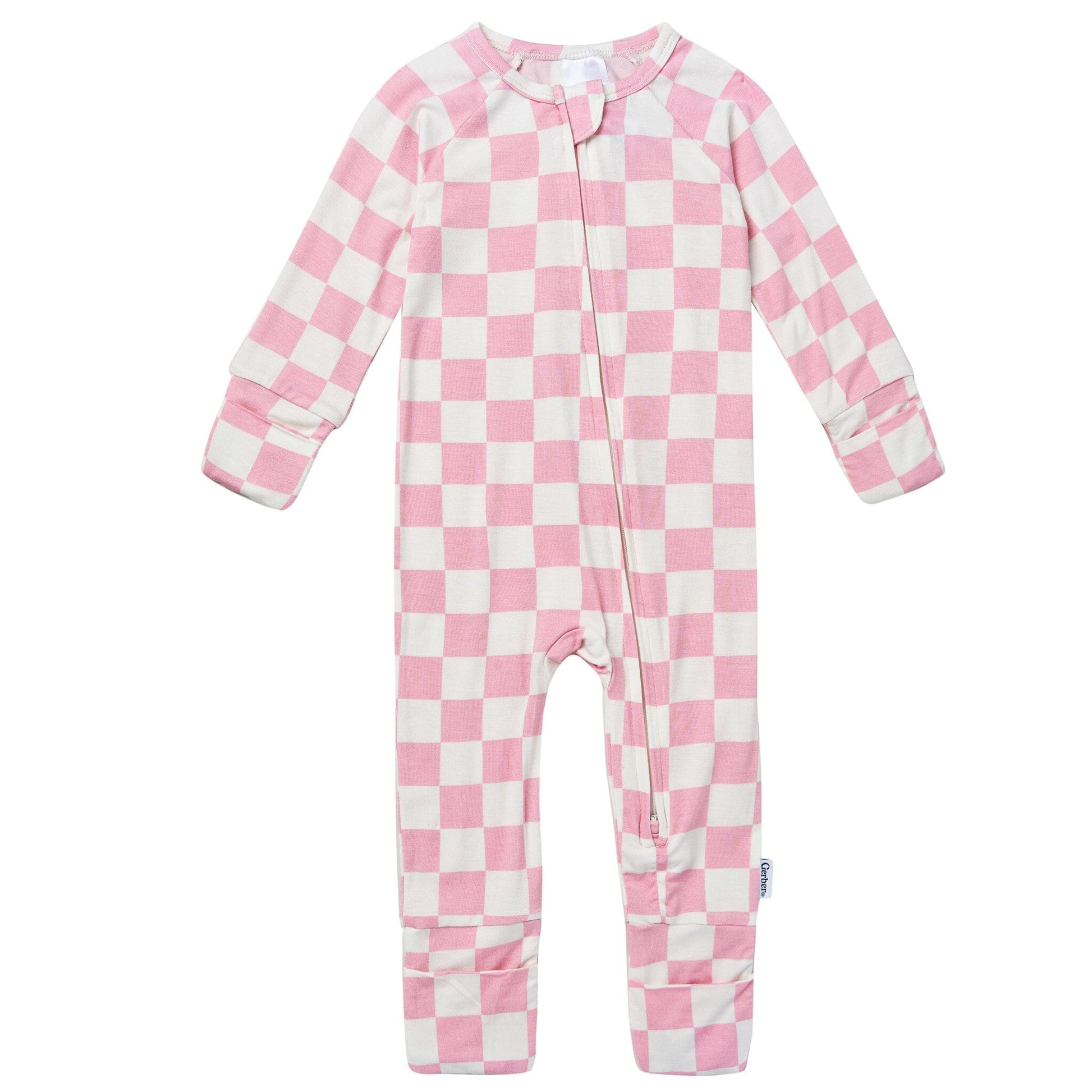 Baby & Toddler Girls Pink Check Snug Fit Footless Pajamas Sleepwear Gerber® 