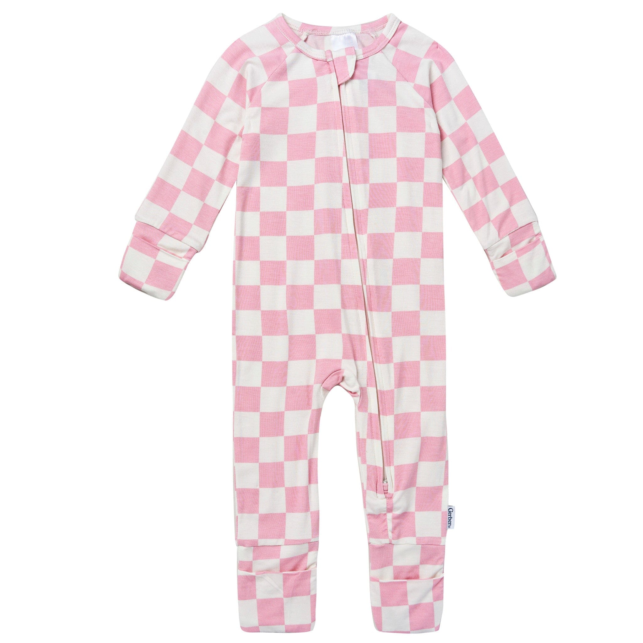 Baby & Toddler Girls Pink Check Snug Fit Footless Pajamas Sleepwear Gerber® 