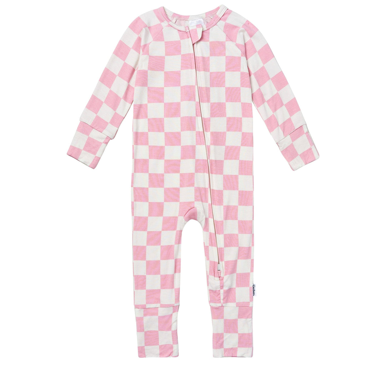 Baby & Toddler Girls Pink Check Snug Fit Footless Pajamas Sleepwear Gerber® 