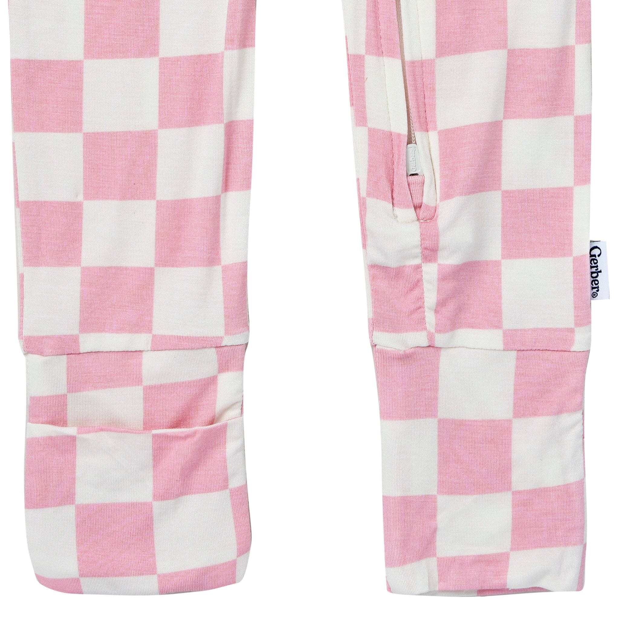 Baby & Toddler Girls Pink Check Snug Fit Footless Pajamas Sleepwear Gerber® 