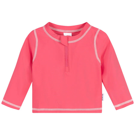 Baby & Toddler Girls UPF 50+ Pink Half Zip Rash Guard