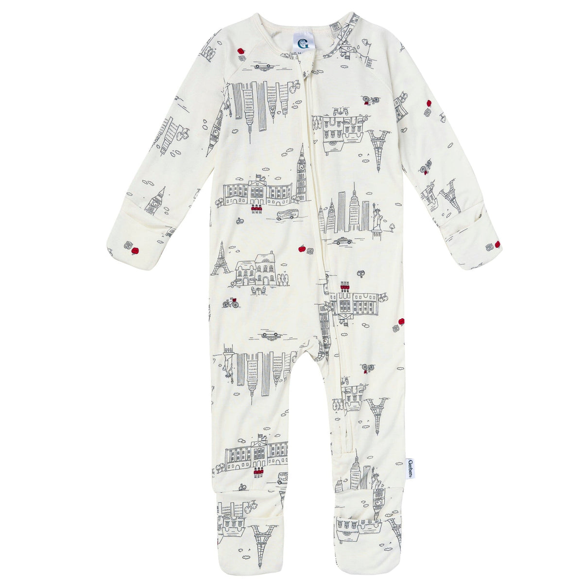 Baby & Toddler Neutral Ivory City Snug Fit Footless Pajamas Sleepwear Gerber® 