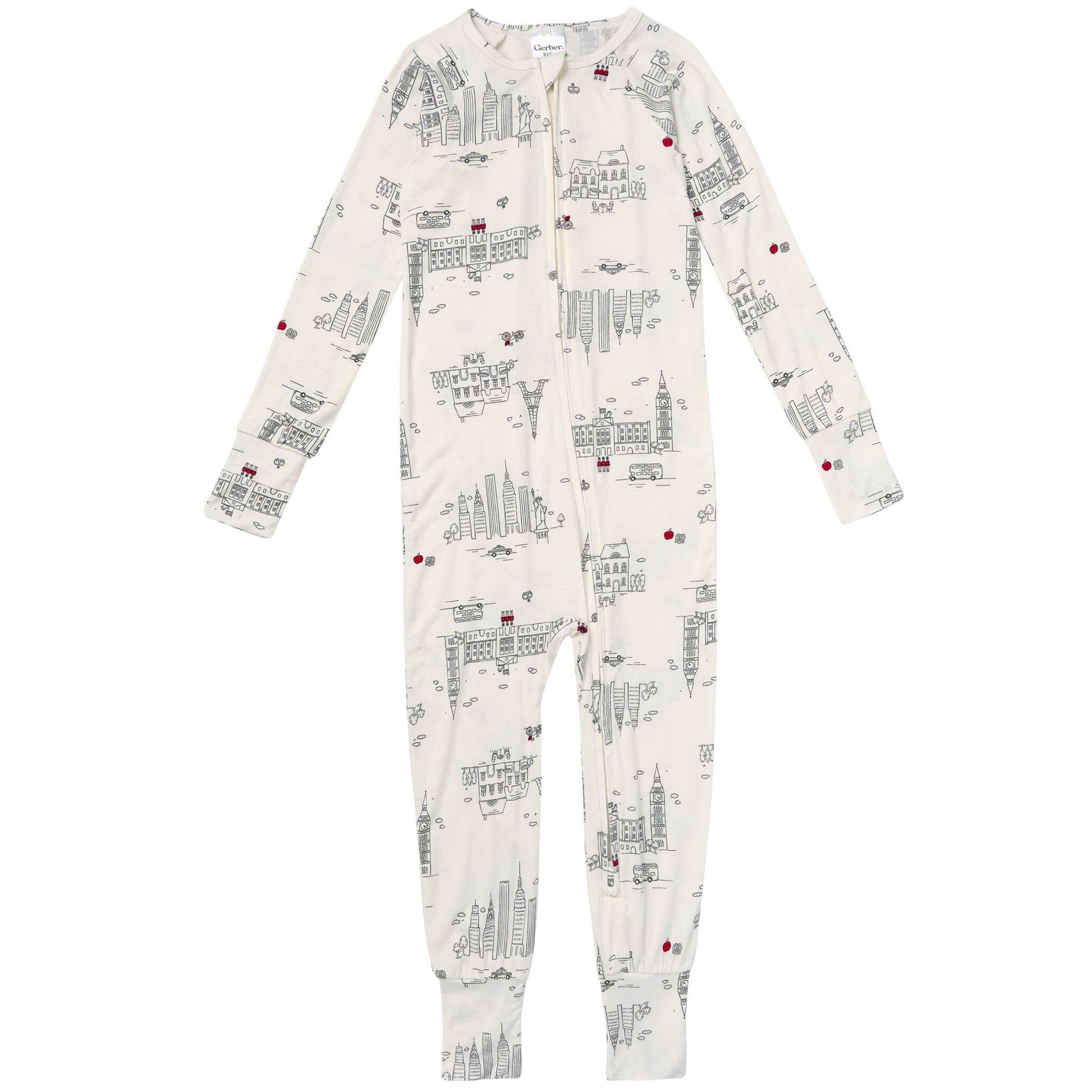 Baby & Toddler Neutral Ivory City Snug Fit Footless Pajamas Sleepwear Gerber® 