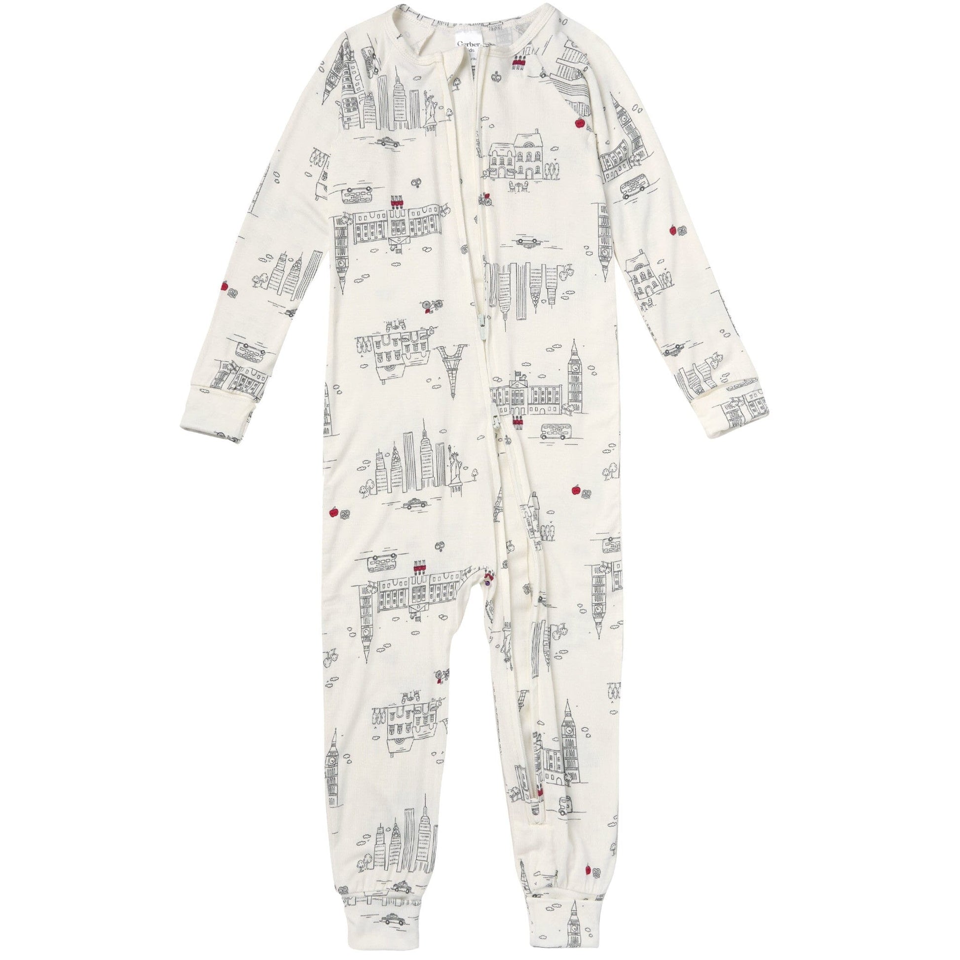 Baby & Toddler Neutral Ivory City Snug Fit Footless Pajamas Sleepwear Gerber® 