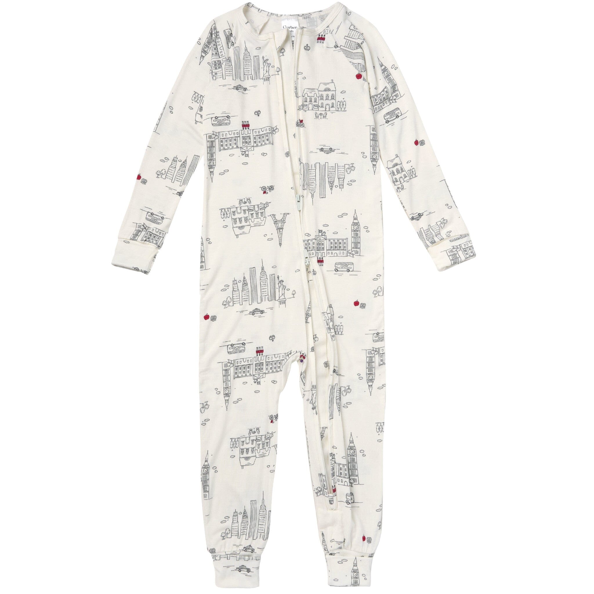 Baby & Toddler Neutral Ivory City Snug Fit Footless Pajamas Sleepwear Gerber® 
