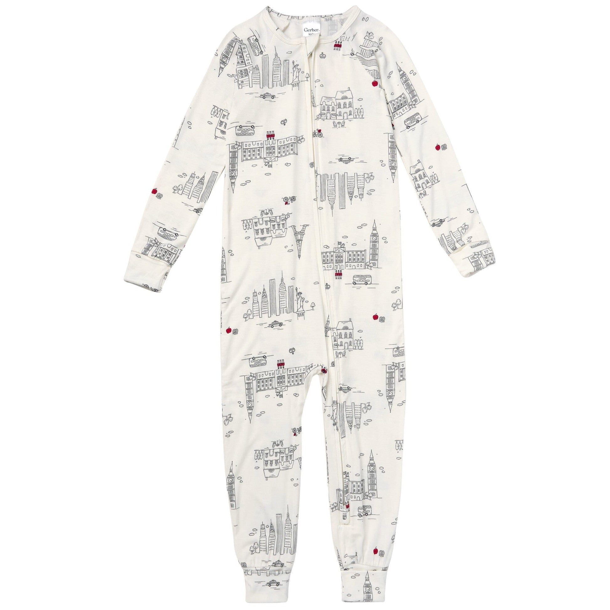 Baby & Toddler Neutral Ivory City Snug Fit Footless Pajamas Sleepwear Gerber® 