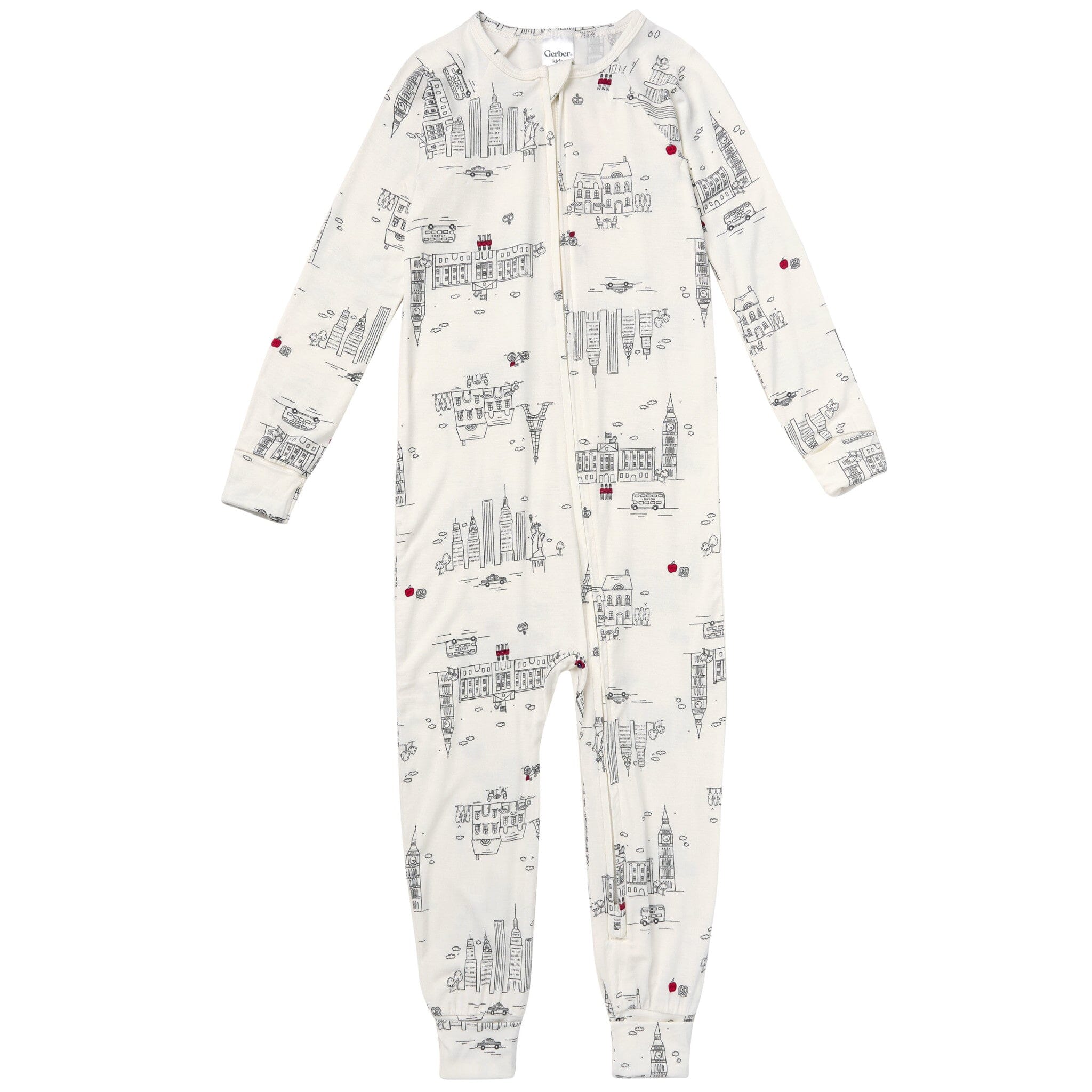 Baby & Toddler Neutral Ivory City Snug Fit Footless Pajamas Sleepwear Gerber® 