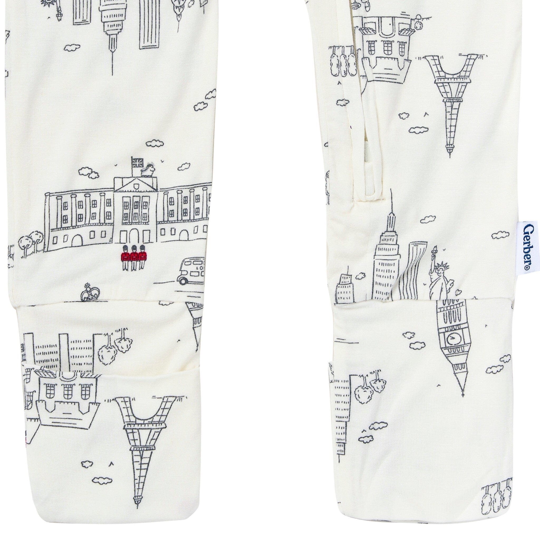 Baby & Toddler Neutral Ivory City Snug Fit Footless Pajamas Sleepwear Gerber® 
