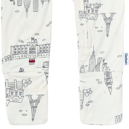 Baby & Toddler Neutral Ivory City Snug Fit Footless Pajamas