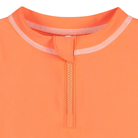 Baby & Toddler Neutral UPF 50+ Melon Orange Half Zip Rash Guard