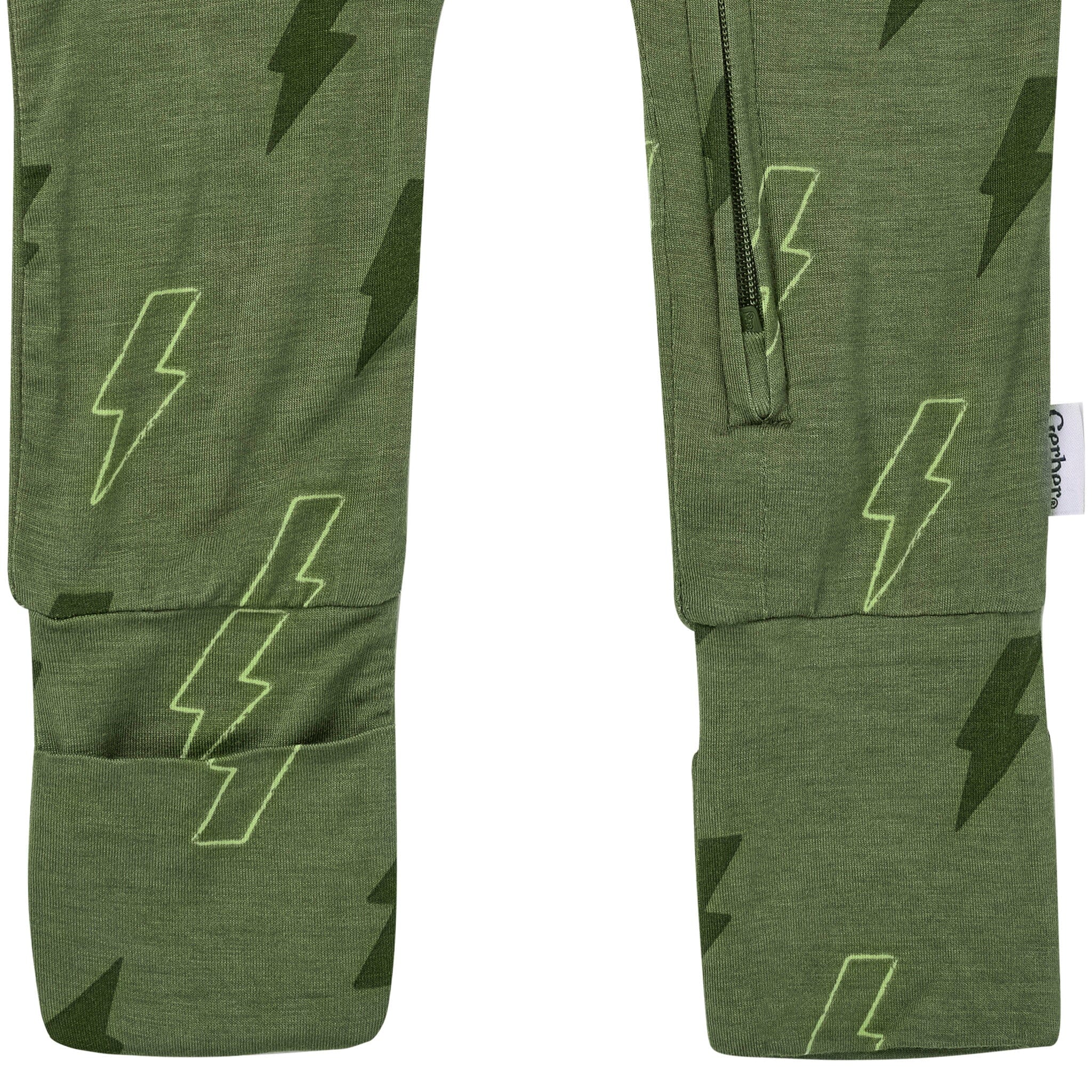 Baby Boys Green Bolts Snug Fit Footless Pajamas Sleepwear Gerber® 
