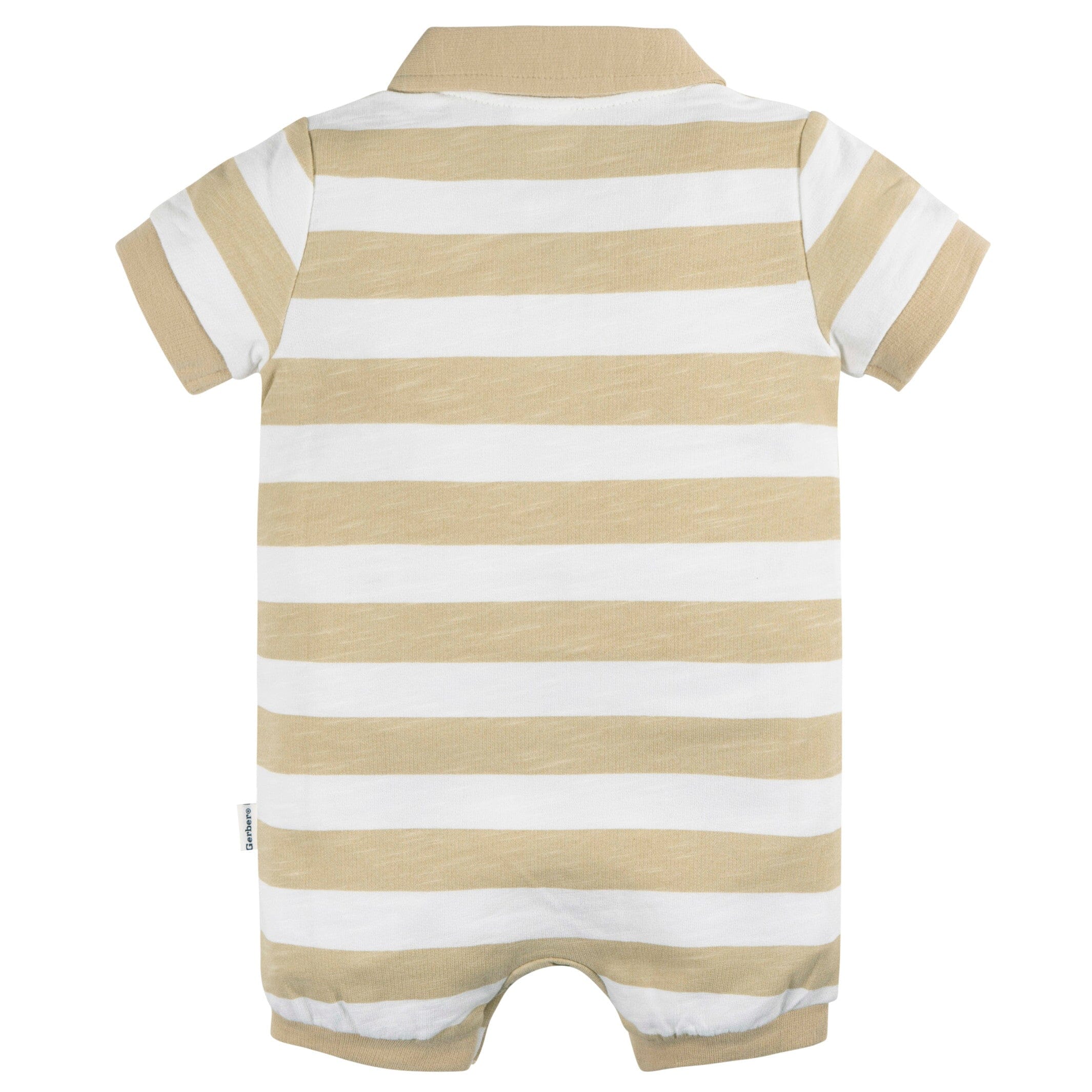Baby Boys Sailboat Stripe Collared Romper
