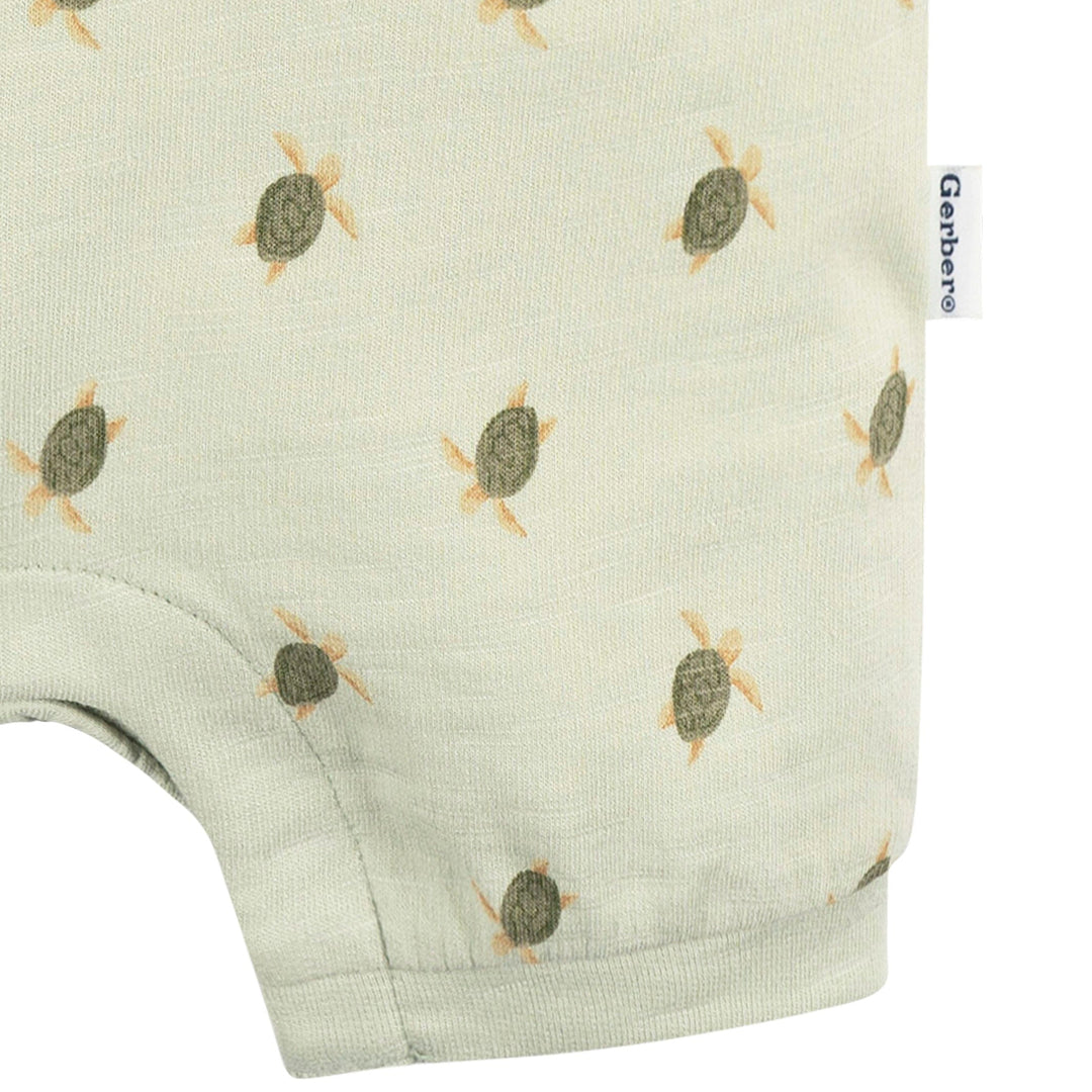 Baby Boys Turtle Collared Romper
