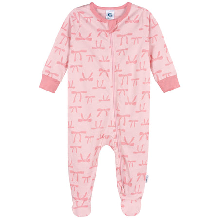 Baby Girls Pink Bows Sleep 'N Play