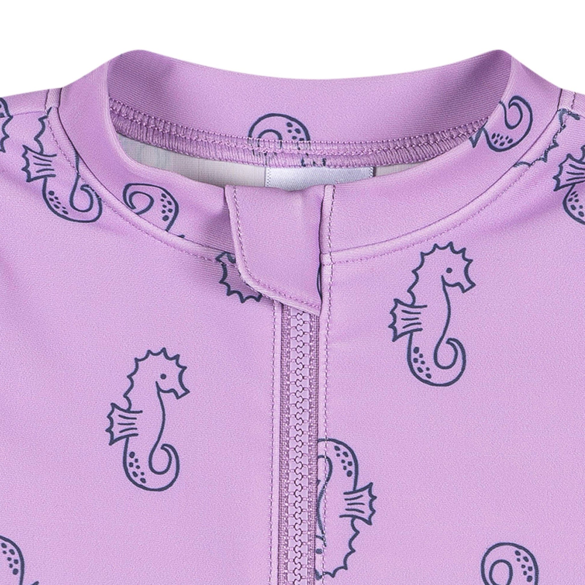 Baby Girls Purple Seahorses Rashguard Suit Swimwear Gerber® 