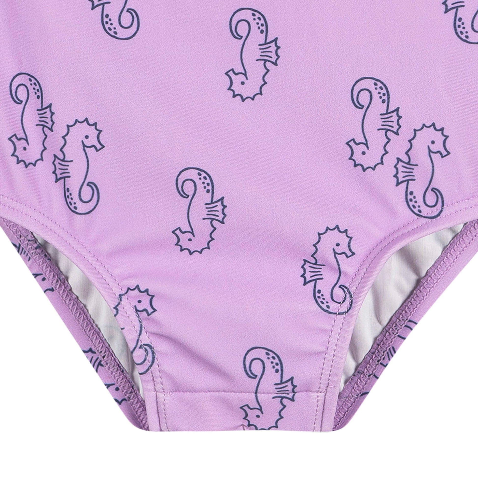 Baby Girls Purple Seahorses Rashguard Suit Swimwear Gerber® 