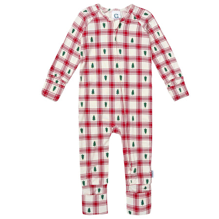Baby & Toddler Neutral Plaid Tree Snug Fit Footless Pajamas