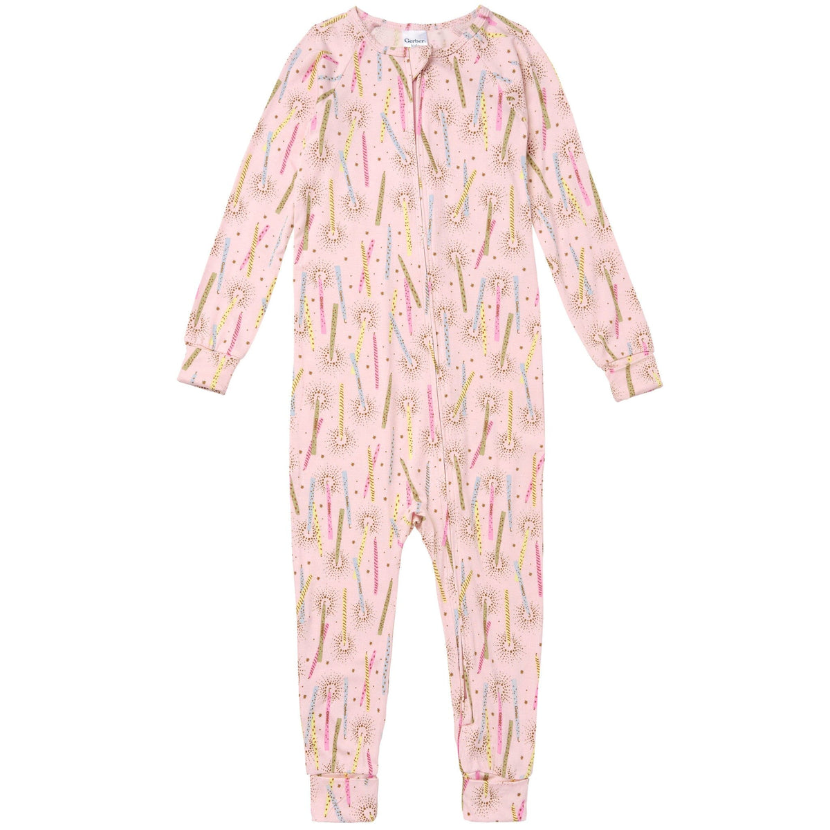 Infant & Toddler Girls Pink Candle Snug Fit Footless Pajamas Sleepwear Gerber® 