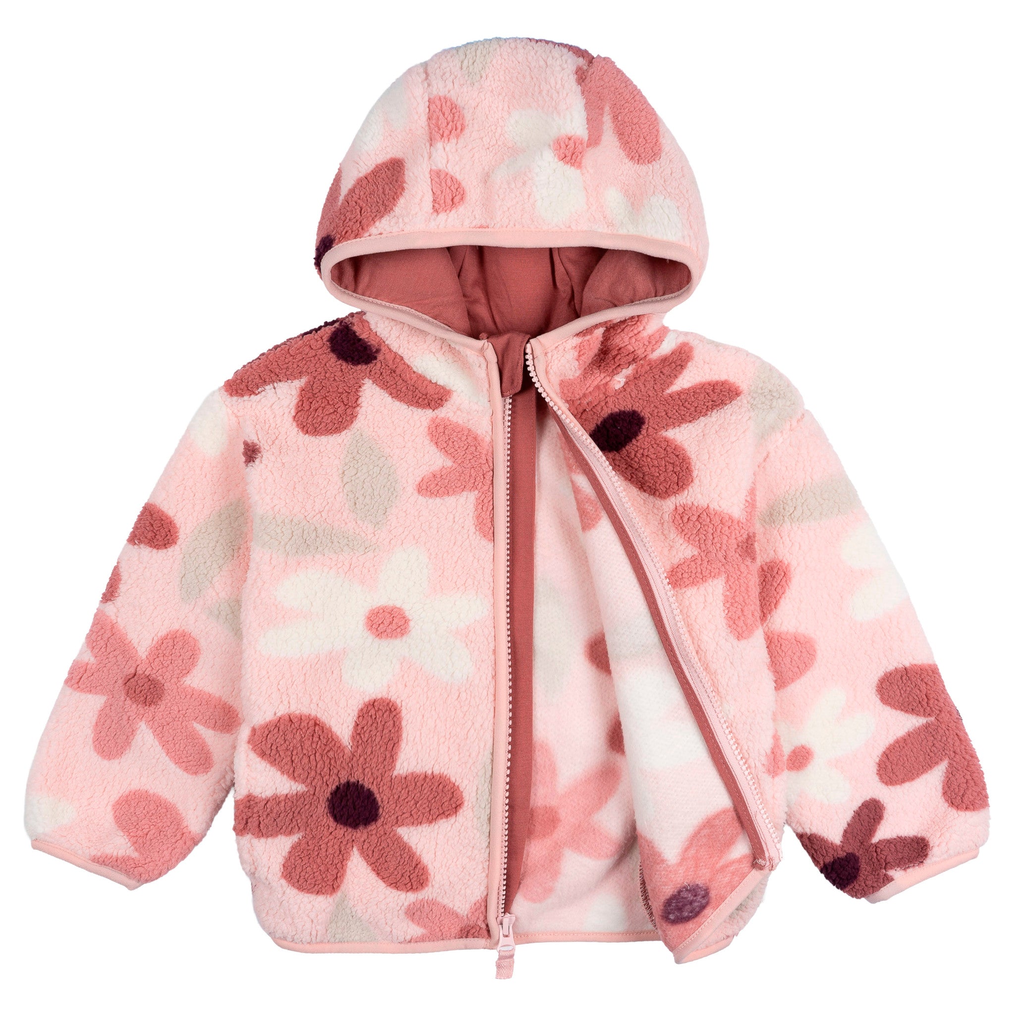 Infant & Toddler Girls Pink Sherpa Jacket