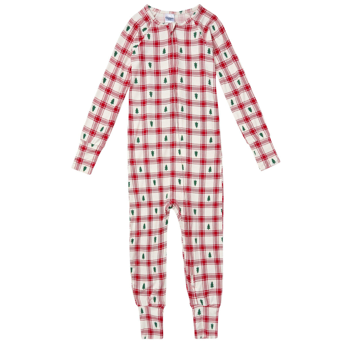 Infant & Toddler Neutral Plaid Tree Snug Fit Footless Pajamas Sleepwear Gerber® 