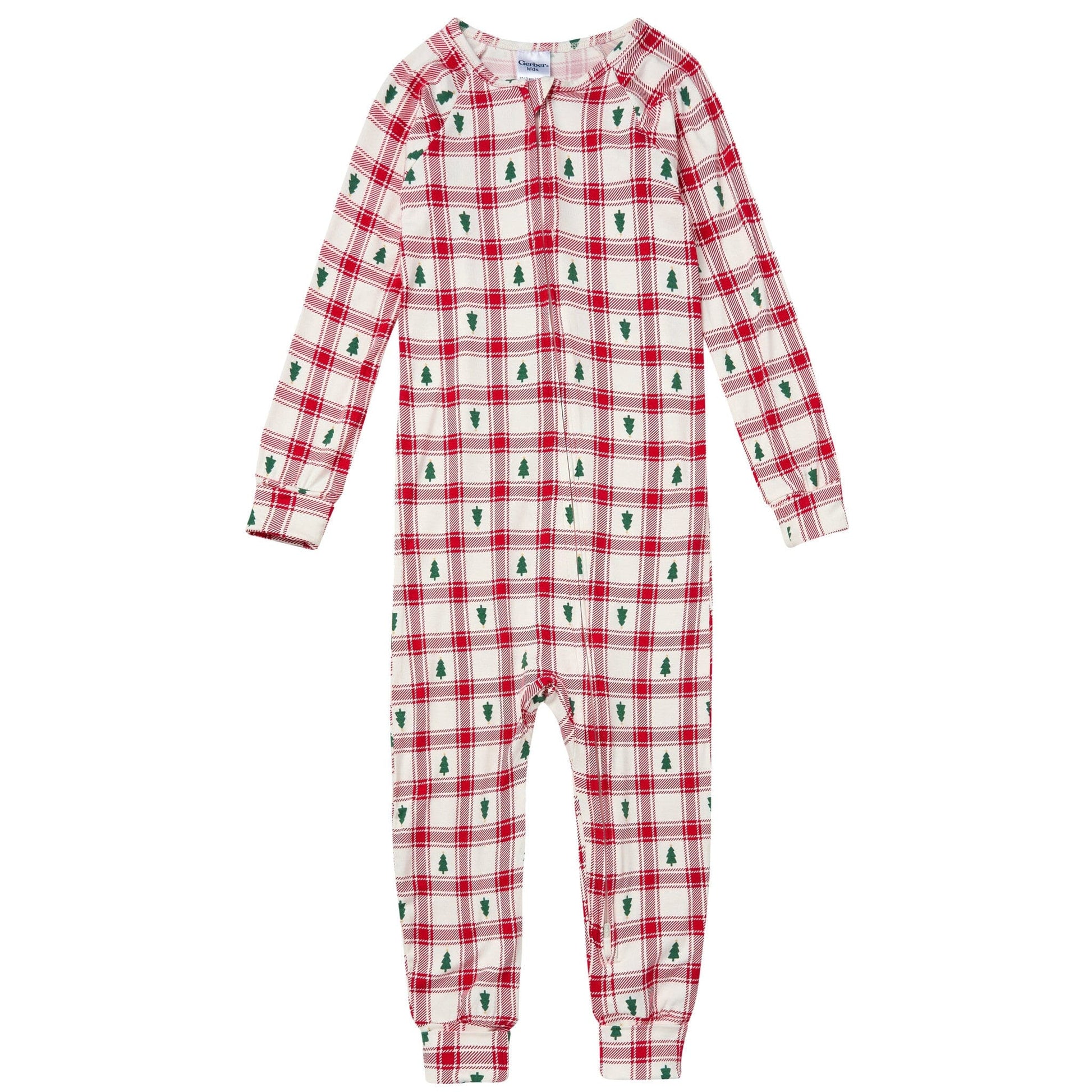 Infant & Toddler Neutral Plaid Tree Snug Fit Footless Pajamas Sleepwear Gerber® 