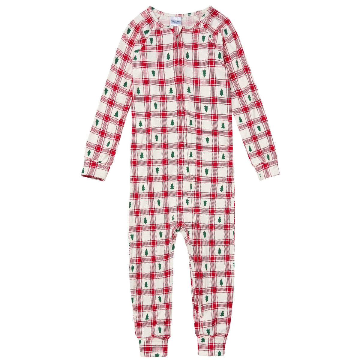 Infant & Toddler Neutral Plaid Tree Snug Fit Footless Pajamas Sleepwear Gerber® 