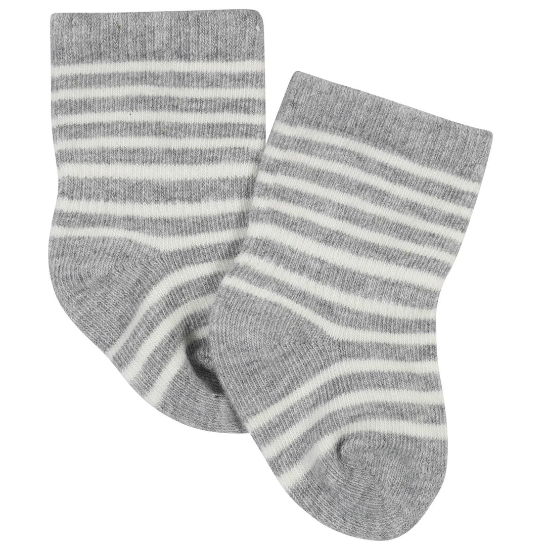 10-Pack Baby Boys Dino & White Wiggle Proof® Socks