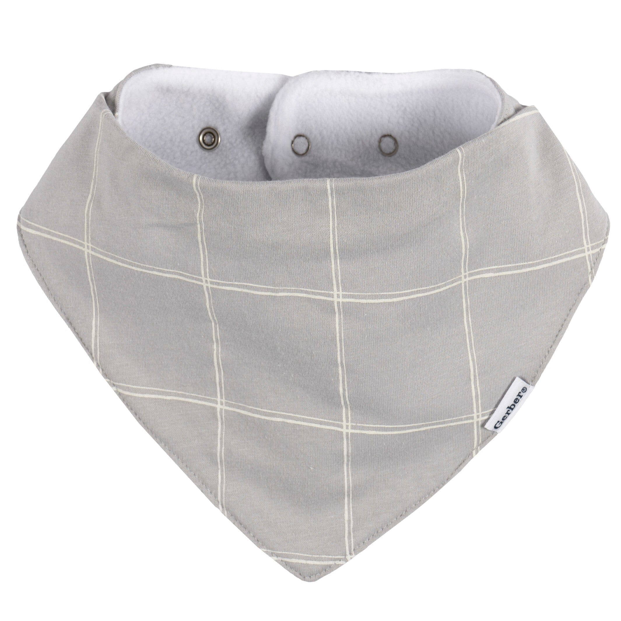 10-Pack Baby Neutral Multi Grey Bandana Bib