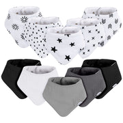 10-Pack Baby Neutral Multi White Muslin Bandana Bib