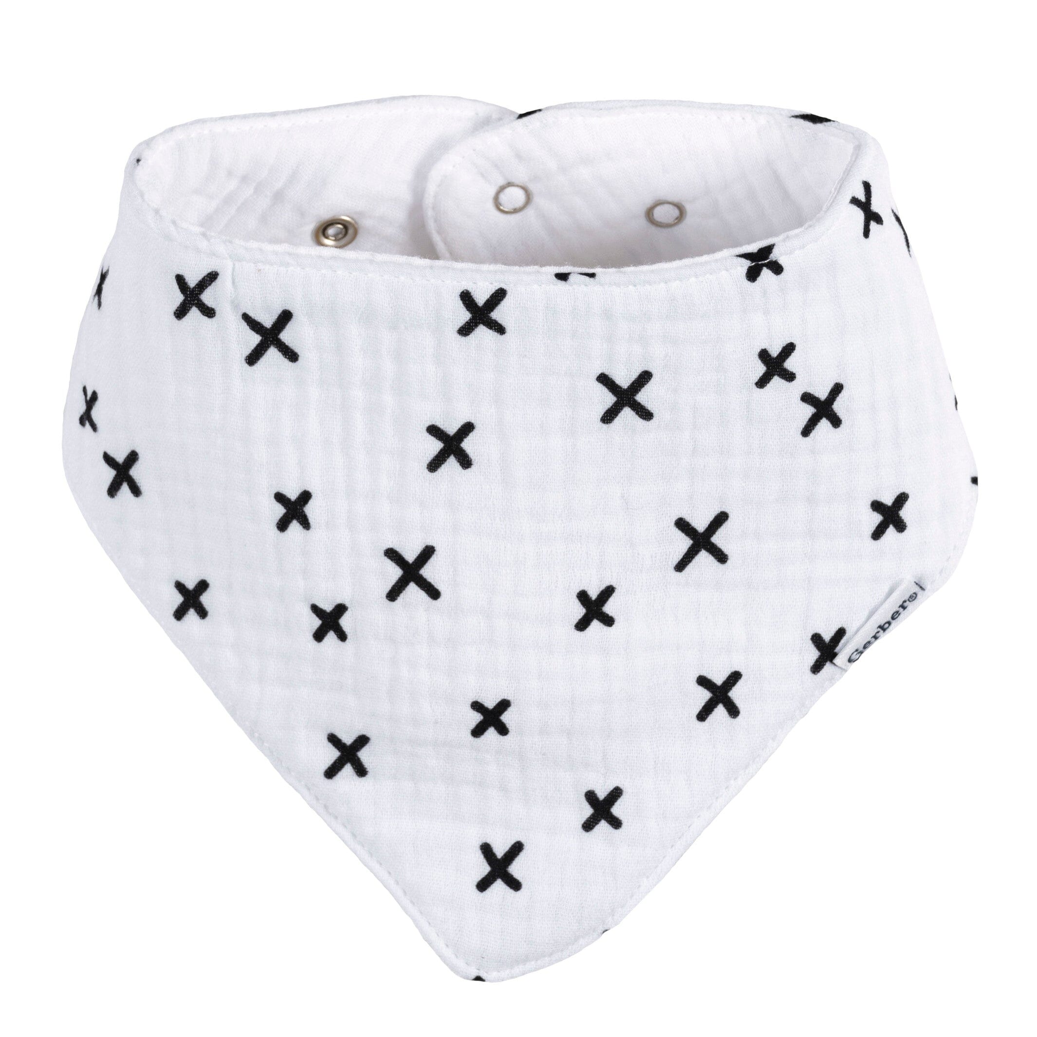 10-Pack Baby Neutral Multi White Muslin Bandana Bib