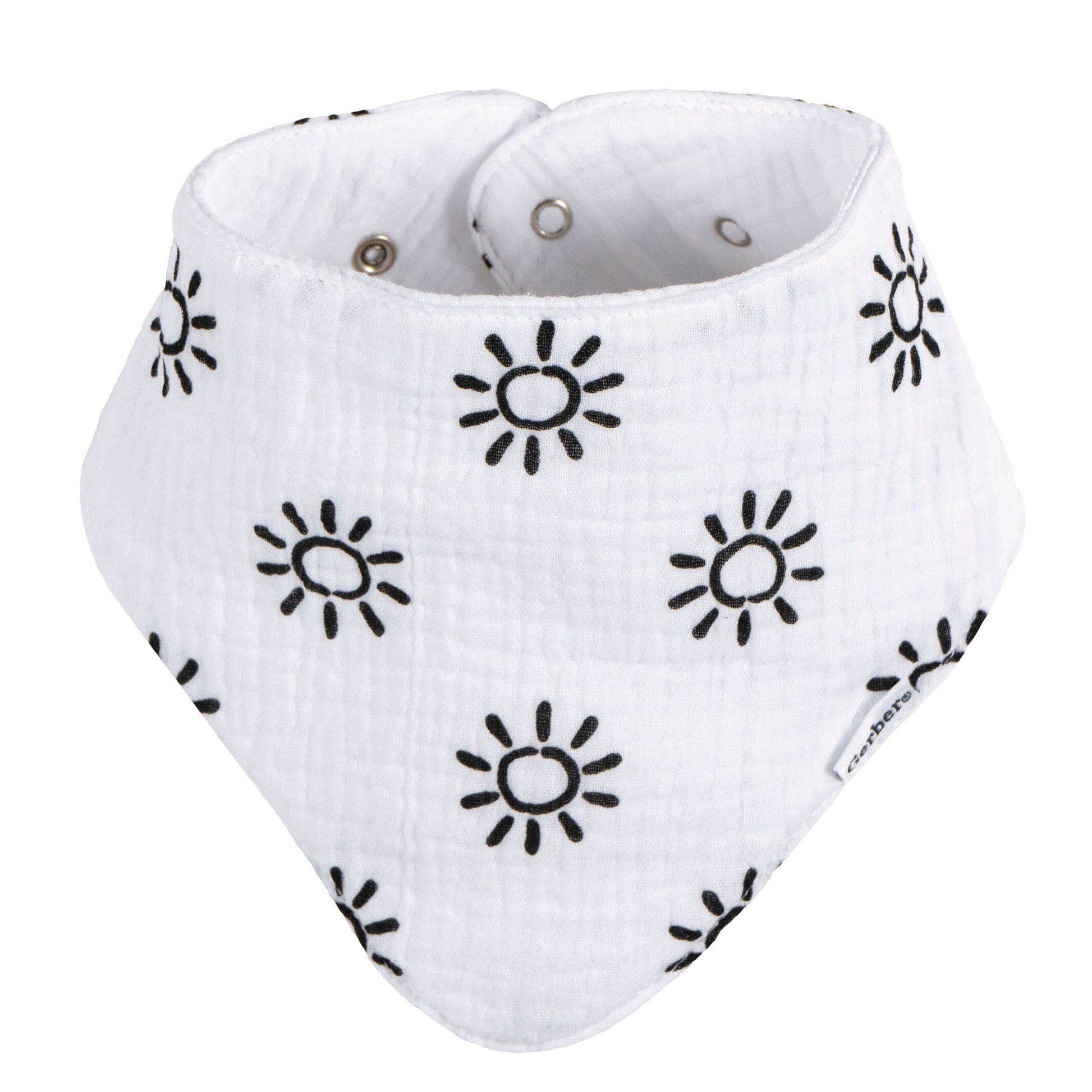 10-Pack Baby Neutral Multi White Muslin Bandana Bib